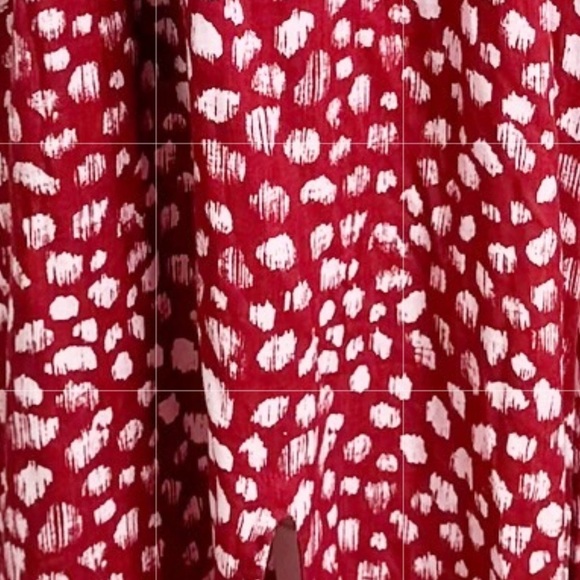 Anthropologie Tiare Hawaii Smocked Strapless Dot Print Maxi Dress Cherry Size M - Picture 5 of 11